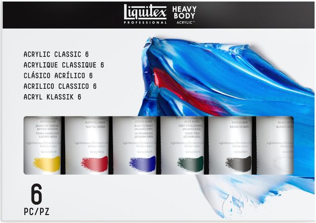 LIQUITEX CLASSIC COLOR SET 6 HEAVY BODY