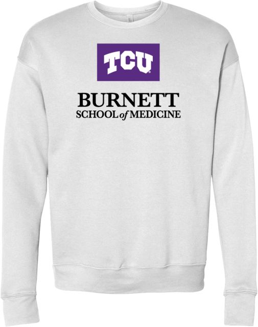 TCU Bella + Canvas Fleece Crew TCU Burnett School of Medicine Vertical - ONLINE ONLY