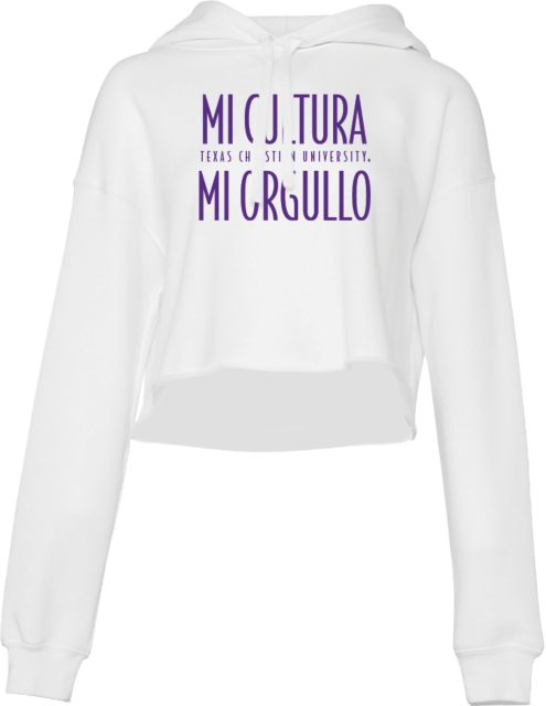 TCU Bella + Canvas Cropped Fleece Hood Mi Cultura Mi Orgullo - ONLINE ONLY