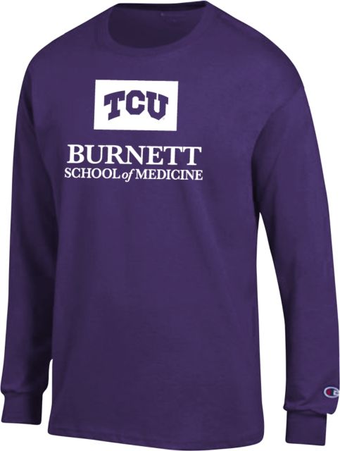 TCU Champion Long Sleeve T Shirt TCU Burnett School of Medicine Vertical - ONLINE ONLY