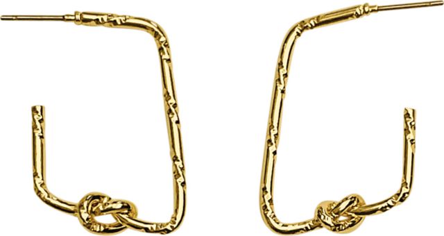 EAR SQ KNOT HOOP GOLD